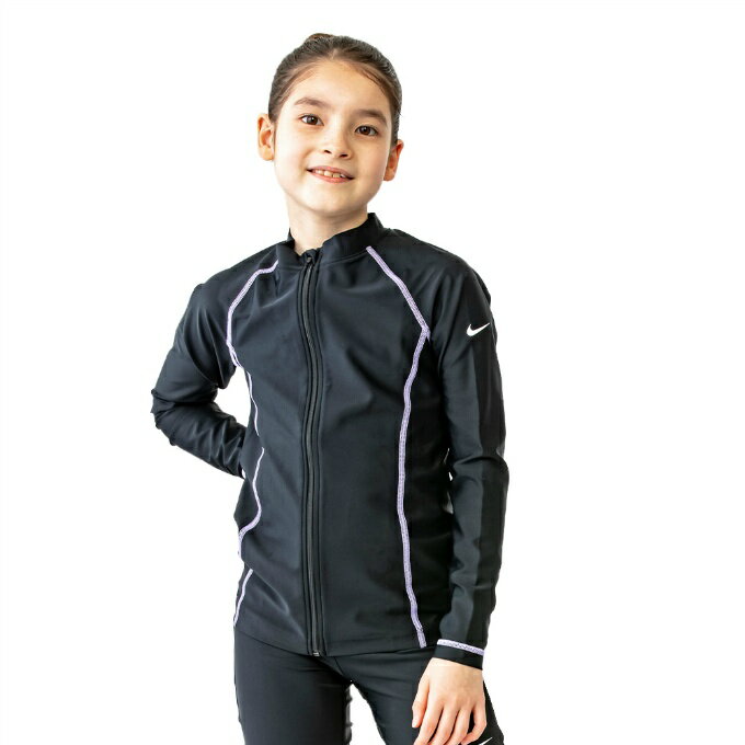 ナイキ ラッシュガード スクール水着 長袖 ジュニア GIRLS F/Z ラッシュガード 1991065-012 NIKE