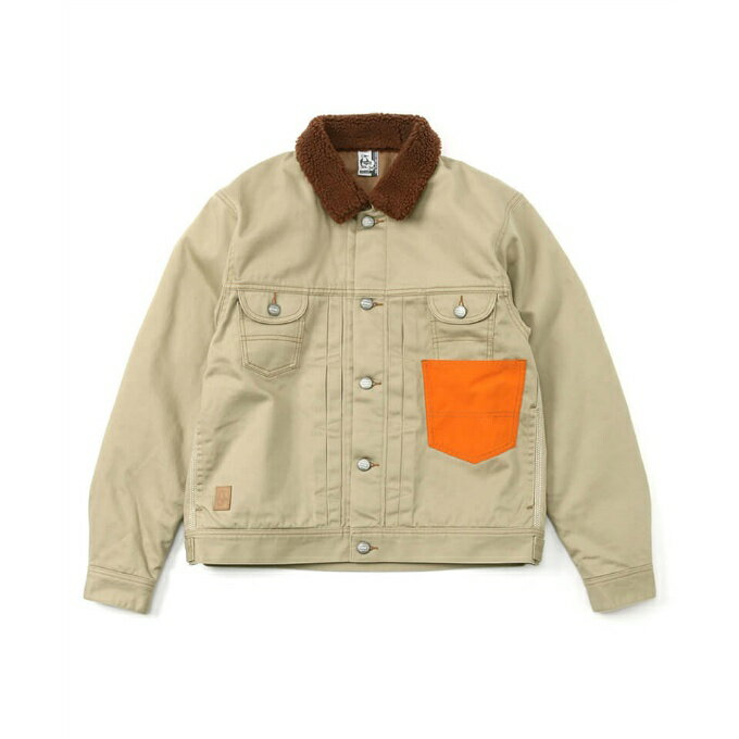 `X CHUMS AEghA WPbg Y tC^[ gW[{AWPbg Flame Retardant Jean Boa Jacket CH04-1329 Beige