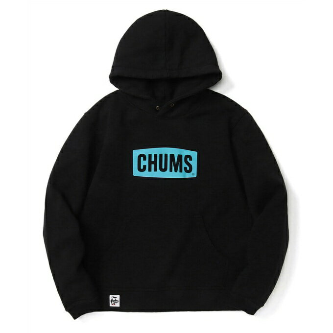チャムス CHUMS スウェットパーカー メンズ チャムスロゴプルオーバーパーカー CHUMS Logo Pullover Parka CH00-1302 Black *Blueのサムネイル