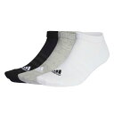 アディダス アンクルソックス メンズ レディ-ス クッション ローカット ソックス 3足組 IC1333 EBB61 adidas