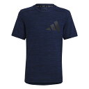 【エントリーでポイント最大15倍！】アディダス Tシャツ 半袖 ジュニア AEROREADY ヘザー 半袖Tシャツ IA4616 EBO99 adidas