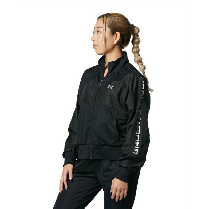 アンダーアーマー ジャージ ジャケット レディース UA TRACK JERSEY WOVEN FZ 1378316-002 UNDER ARMOUR