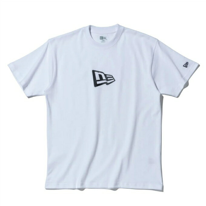 ニューエラ NEW ERA Tシャツ 半袖 メンズ レディース コットン Flag Logo Mid フラッグロゴ ホワイト ブラック レギュラーフィット 13534574のサムネイル