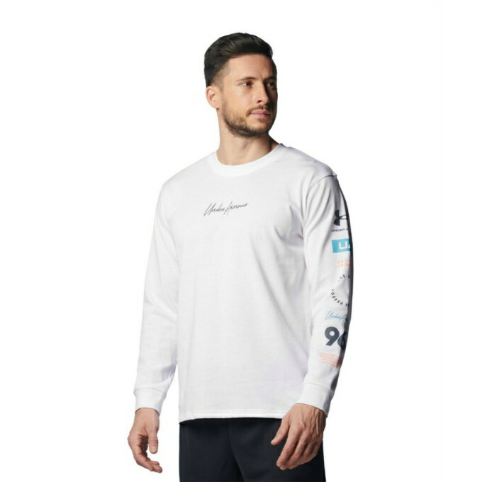 A [A[}[ TVc  Y UA HEAVY WEIGHT COTTON LONG SLEEVE 1378368-100 UNDER ARMOUR