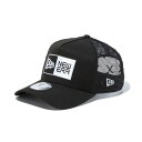 ニューエラ NEW ERA ゴルフ キャップ メンズ 9FORTY A-Frame トラッカー Mesh Embroidery メッシュ エンブロイダリー ボックスロゴ ブラック 13517943