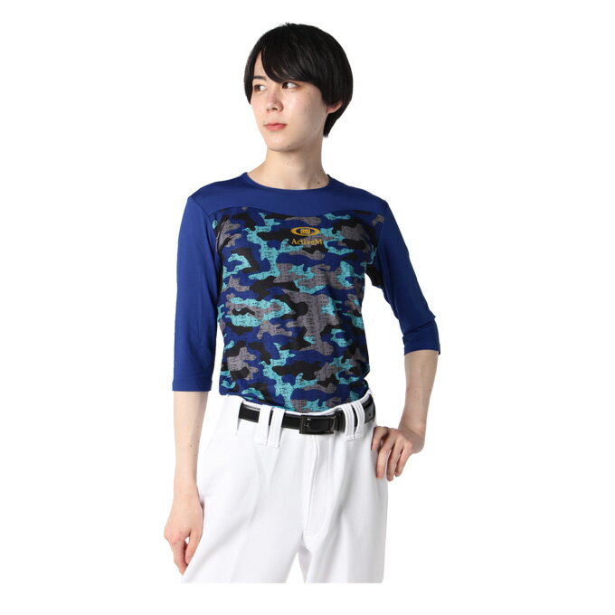 【全品対象最大10%OFF!11/20 20:00〜11/27 1:59】アクティブーム ActiveM 野球 アンダーシャツ 七分袖 メンズ カモ柄七分袖イン...