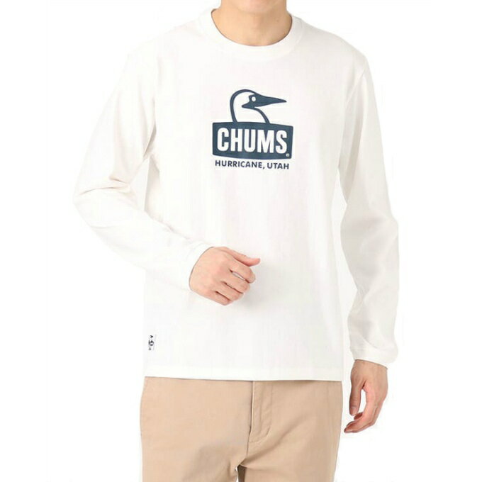 ॹ CHUMS T Ĺµ  ֡ӡե󥰥꡼T Booby Face L/S T-Shirt CH01-2274 White/Navy