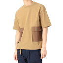 `X CHUMS TVc  Y wr[EGCgTCh|PbgTVc Heavy Weight Side Pocket T-Shirt CH01-2169 Beige