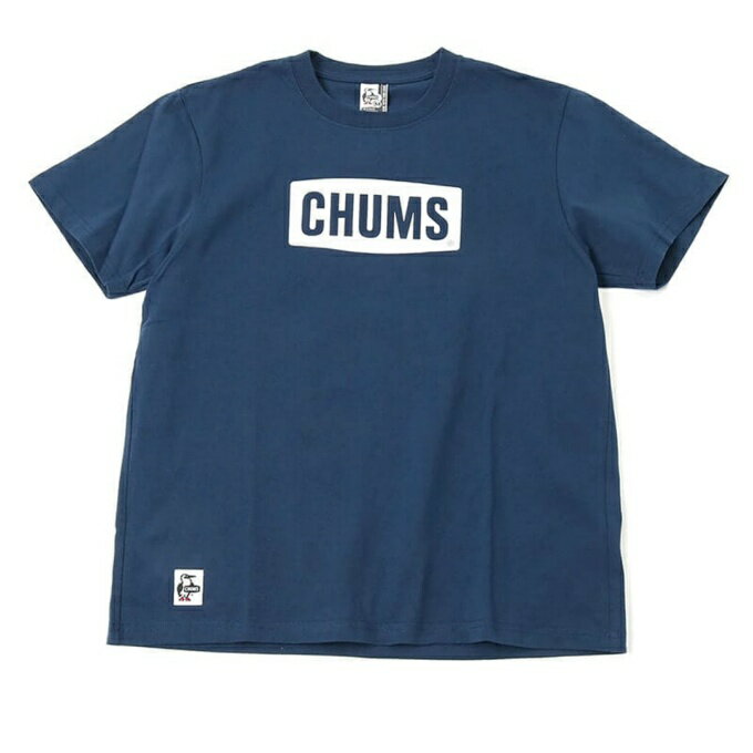 チャムス CHUMS Tシャツ 半袖 レディース ロゴTシャツ CH11-2277 Navy/White