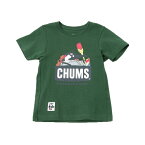 【エントリーでポイント最大15倍！】チャムス CHUMS Tシャツ 半袖 ジュニア キッズリバーガイドブービーTシャツ Kid's River Guide Booby T-Shirt CH21-1259 Dark Green