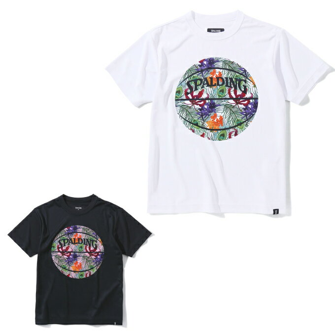 スポルディング SPALDING バスケットボールウェア 半袖シャツ ジュニア Tシャツ トロピクス ボールプリント SJT23050