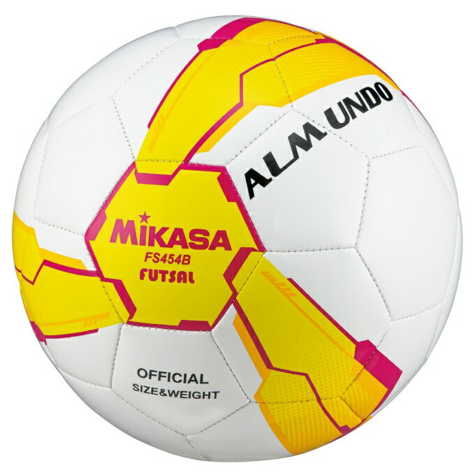 フットサル4号　レジャー用 ■カラー：YP(イエロー/ピンク) ■サイズ：フットサル4号(円周62〜64cm) ■重量：400〜440g ■材質：人工皮革 ■推奨内圧：0.56-0.70kgf/cm2 ■仕様：縫い ■生産国：中国 検索ワード：4号球 中学校 高校 一般 大人 フットサル ボール ball