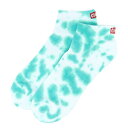 チャムス CHUMS アンクルソックス メンズ レディース バッジロゴタイダイアンクルソックス CH06-1107 GREEN TIE-DYE