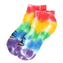 【全品対象最大10%OFFクーポン!7/13 10:00~7/15 23:59】チャムス CHUMS アンクルソックス ジュニア キッズタイダイアンクルソックス CH26-1010 RAINBOW