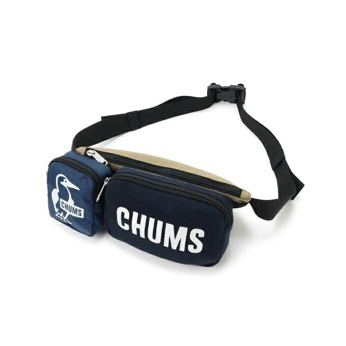 `X CHUMS {fBobO Y fB[X 3|[`{fBobOXEFbgiC 3 Pouch Body Bag Sweat Nylon CH60-3457 NAVY BEIGE