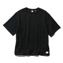 ナンガ NANGA Tシャツ 半袖 メンズ エコハイブリッドワッフルルーズフィットティー ECO HYBRID WAFFLE LOOSE FIT TEE N1eW BLK