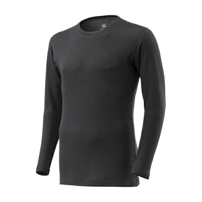 ミズノ 長袖アンダーウェア メンズ ブレスサーモアンダーウエア 厚手 for Active クルーネック長袖シャツ C2JAA641-09 MIZUNO