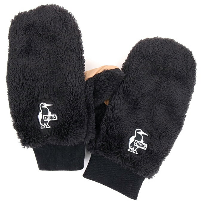 チャムス CHUMS 防寒手袋 メンズ レディース エルモフリースミトン 手袋 Elmo Fleece Mitten CH09-1307 Black/Beige