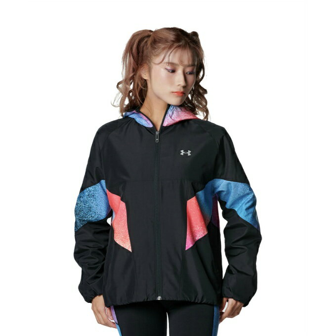 アンダーアーマー ウインドブレーカー ジャケット レディース UA TRICOT WOVEN FULL ZIP HOODIE 1381236-001 UNDER ARMOURのサムネイル