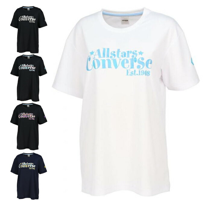 コンバース CONVERSE バスケットボールウェア 半袖シャツ レディース ガールズ プリントTシャツ CB332351 その1