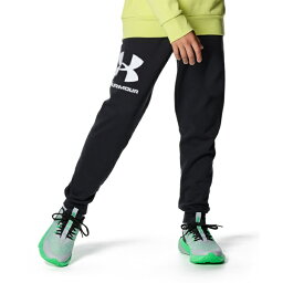 アンダーアーマー スウェットロングパンツ ジュニア UAライバルフリース ロゴ ジョガーパンツ 1381176-001 UNDER ARMOUR