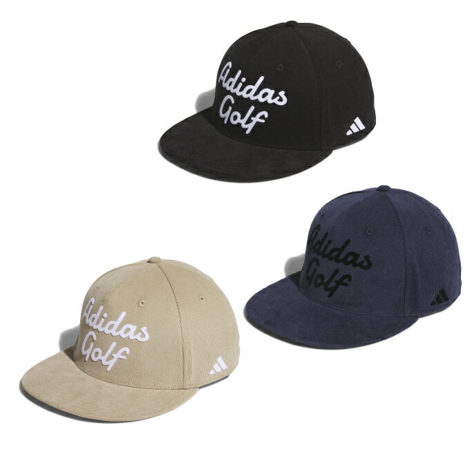 アディダス ゴルフ キャップ メンズ コーデュロイ フラットビル キャップ MKO77 adidas