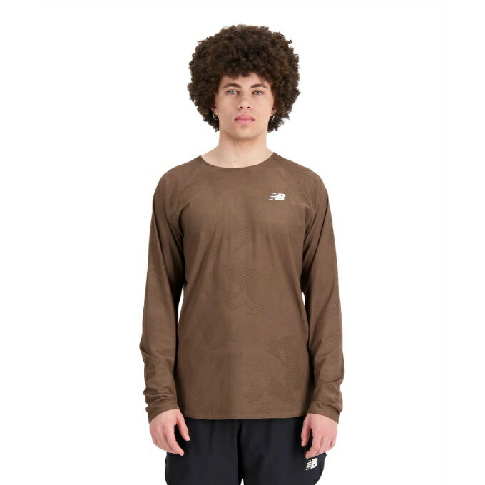 ニューバランス ランニングウェア Tシャツ 長袖 メンズ Q Speed ジャカードショートロングスリーブTシャツ MT33286 DUO new balance