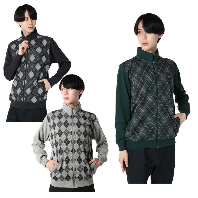 ビバリーヒルズポロクラブ BEVERLY HILLS POLO CLUB ゴルフウェア ブルゾン メンズ ダンボールアーガイルジャケット 3432-1506