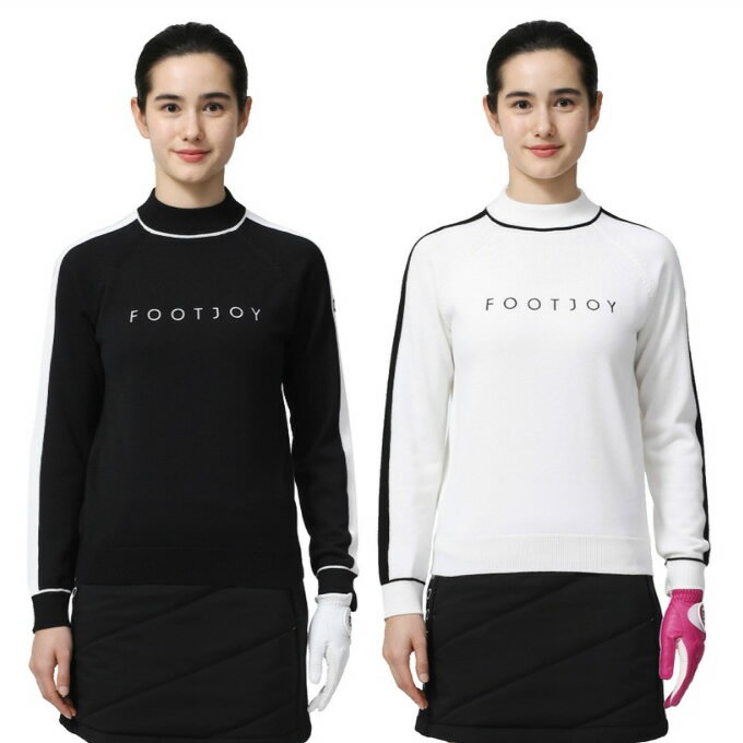 フットジョイ FootJoy ゴルフウェア セーター レディース モックネック ロゴセーター FJW-F23-M04
