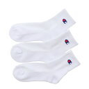 チャンピオン Champion ソックス ジュニア キッズ 3足組クォーターレングスソックス CBSCY202-010