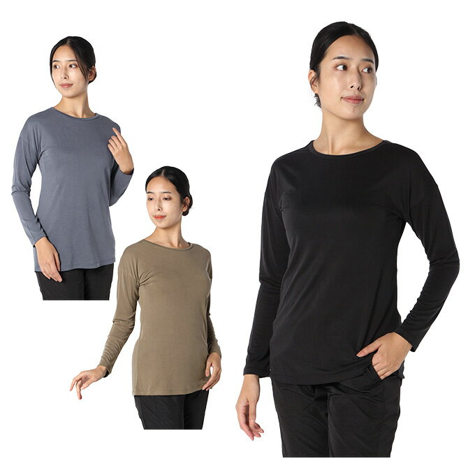 アンドライフ &life Tシャツ 長袖 レディース バックツイストロングスリーブTシャツ AL451102A82