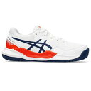 asics アシックス GEL-RESOLUTION 9 GS WHITE/BLUE EXPANSE 20 1044A067 103 | 靴 くつ スポーツ テニス テニスシューズ オールコート ジュニア ゲルレゾリューション9 安定性 キッズ専用モデル 硬式テニス ソフトテニス オールコート用 20cm