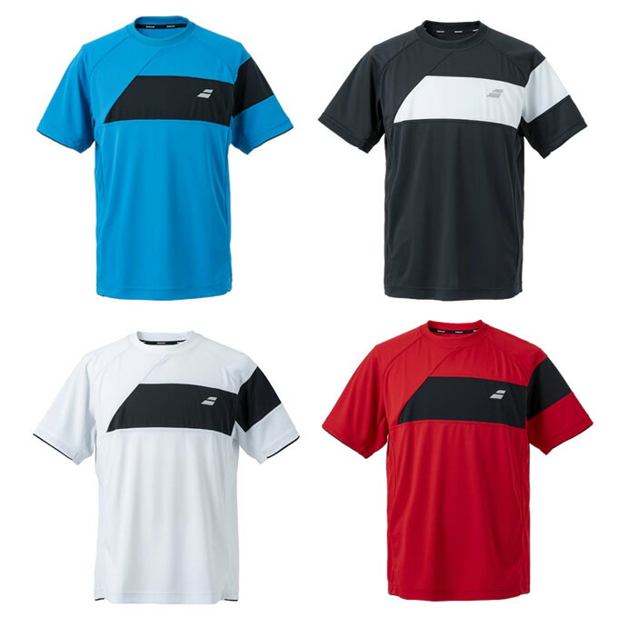 バボラ Babolat テニスウェア バドミントンウェア ゲームシャツ メンズ CLUB SHORT SLEEVE SHIRT BUG4311C