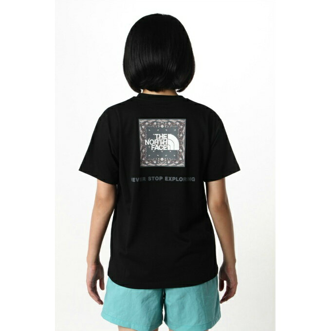 ザ・ノース・フェイス Tシャツ 半袖 レディース SS Bandana Square Logo Tee NTW32446 K ノースフェイス THE NORTH...