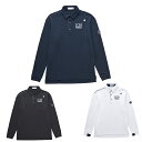 【最大10％OFFクーポン！3/21 20:00〜3/27 1:59】ルコックスポルティフ le coq sportif ゴルフウェア ポロシャツ 長袖 メンズ ストレッチフォーサー ベーシックデザイン QGMXJB01