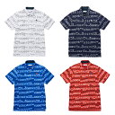 ルコックスポルティフ le coq sportif ゴルフウェア ポロシャツ 半袖 メンズ 高通気ロゴ柄プリント半袖ポロ QGMXJA52