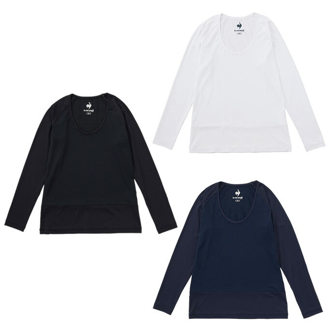 ルコックスポルティフ le coq sportif ゴルフ アンダーウェア 長袖 レディース ストレッチフォーサー メッシュ シャツ QGWXJM01 その1
