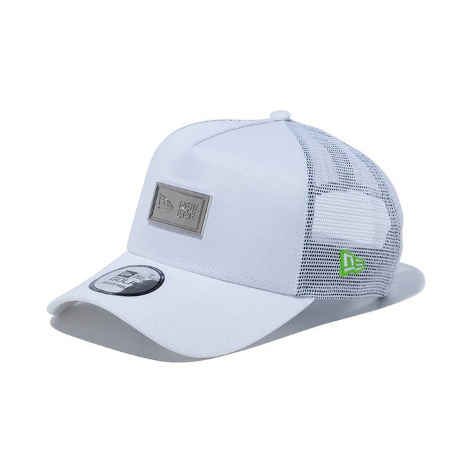 ニューエラ NEW ERA ゴルフ キャップ メンズ レディース 9FORTY A-Frame トラッカー Box Logo ボックスロゴ Metal Plate ホワイト 14109241