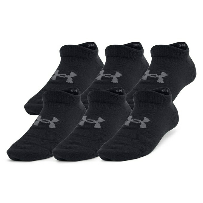 アンダーアーマー アンクルソックス ジュニア JR 6Pノーショーソックス 1382610-001 UNDER ARMOUR