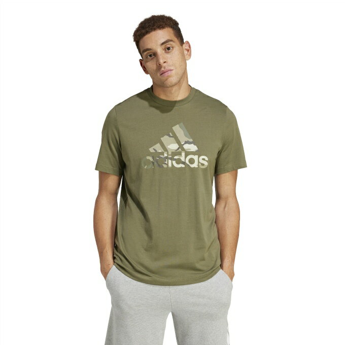【最大10％OFFクーポン発行中！6/15 0:00〜23:59】アディダス Tシャツ 半袖 メンズ カモ グラフィック バッジオブスポーツ Tシャツ IR5830 KNC76 adidas