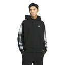アディダス スウェットパーカー メンズ エッセンシャルズプラス ルーズフィット スリーストライプス フレンチテリー パーカー ESSENTIALS+ JF3976 KWF08 adidas