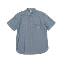 `X CHUMS Vc Y r[o[[_ChVu[V[gX[uVc Beaver Yarn-Dyed Chambray S/S Shirt CH02-1210 Indigo