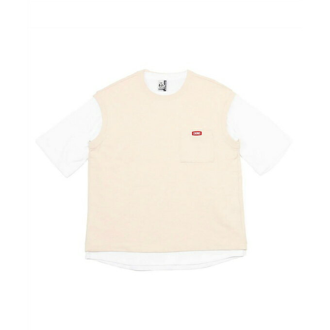 チャムス Tシャツ 半袖 レディース キーストーンレイヤードTシャツ CH10-1450 Natural CHUMS
