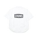 チャムス 【まとめ買いで最大10％OFF！〜4/17 9:59】チャムス CHUMS 半袖シャツ メンズ オーバーサイズドチャムスロゴオックスショートスリーブシャツ Oversized CHUMS Logo OX S/S Shirt CH02-1211 White