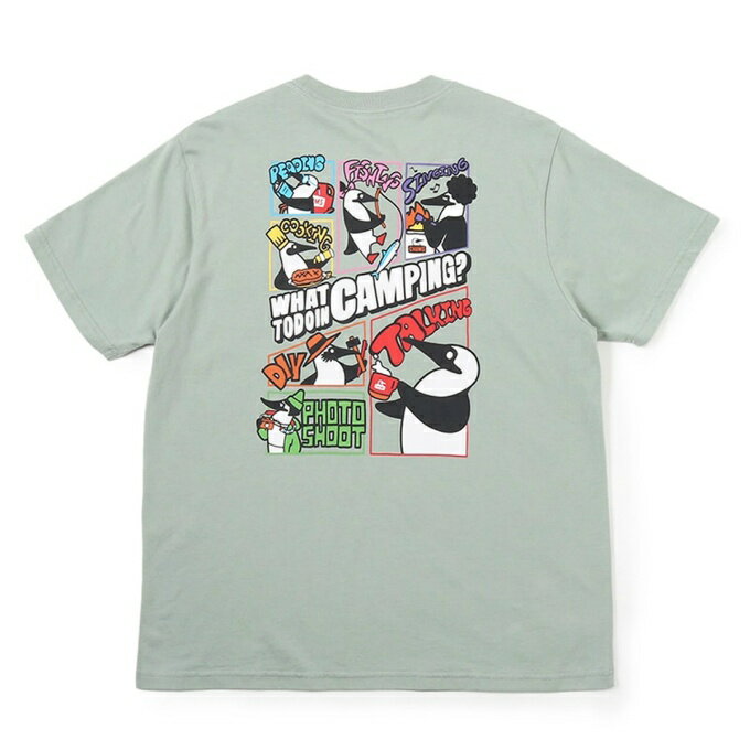 チャムス CHUMS Tシャツ 半袖 メンズ ワットトウドゥインキャンピングTシャツ CH01-2361 Sage