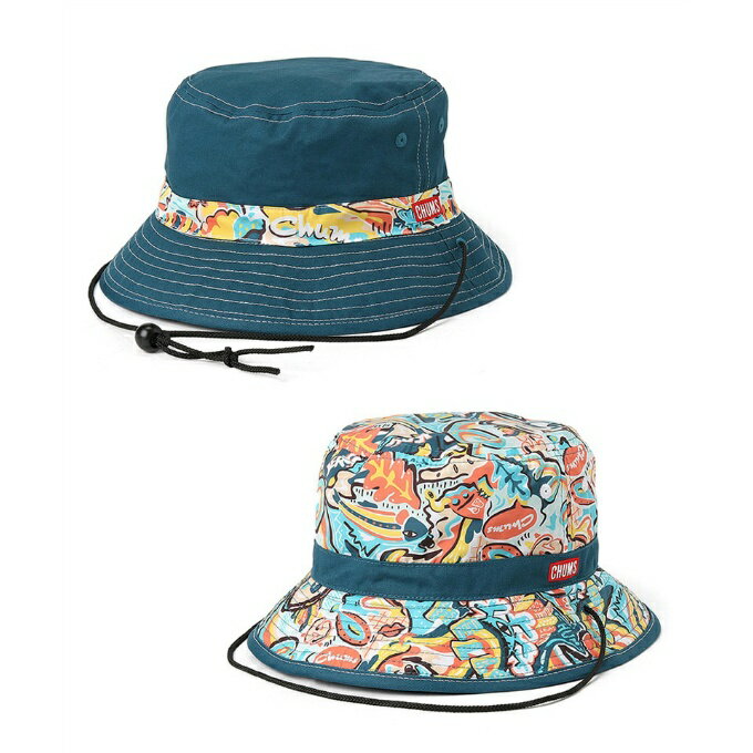 チャムス CHUMS ハット メンズ レディース リバーシブルプリントハット Reversible Print Hat CH05-1363 Happy Rainbow