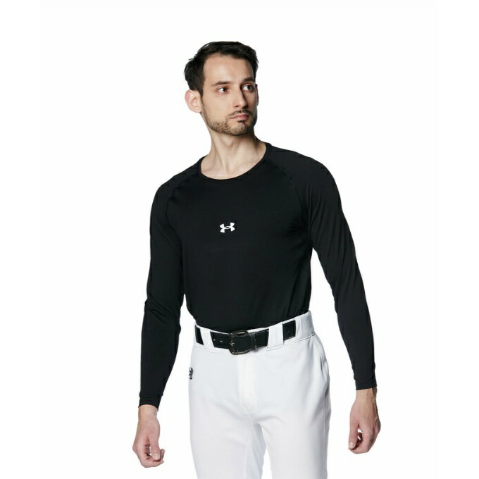 アンダーアーマー 野球 アンダーシャツ 長袖 メンズ UA Heatgear Comfort Fitted Long Sleeve Crew Shirt 1384731-001 UNDER ARMOUR 1