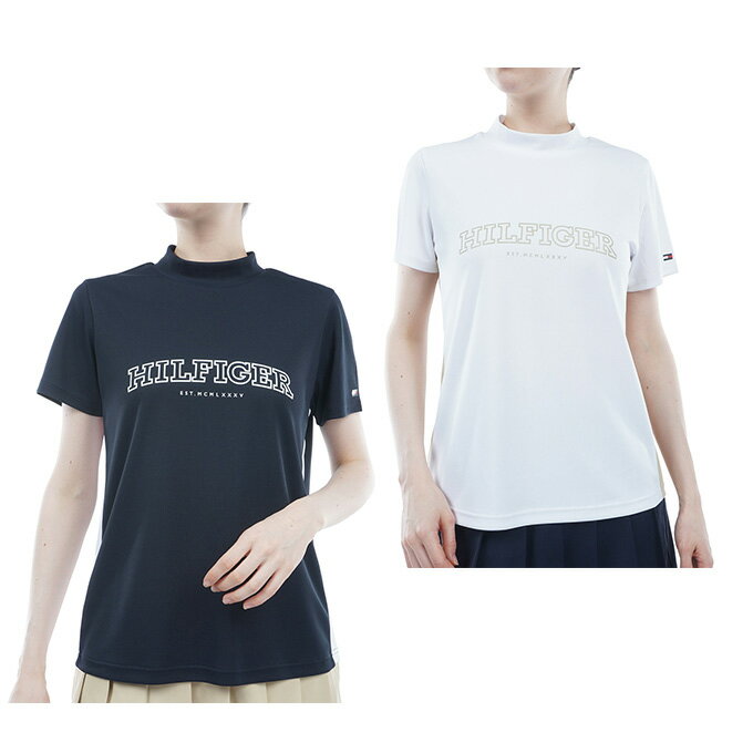 トミーヒルフィガーゴルフ TOMMY HILFIGER GOLF ゴルフウェア 半袖シャツ レディース アーチロゴ 半袖モックシャツ THLA401