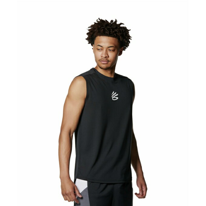 ウエア アンダーアーマー バスケットボールウェア ノースリーブ メンズ CURRY Tech Logo Sleeveless T-Shirt 1384721-001 UNDER ARMOUR