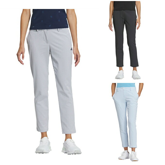 アディダス ゴルフウェア アンクルパンツ レディース AEROREADY シアサッカー 7/8丈パンツ IKK49 adidas その1
